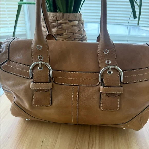 COACH Tobacco Leather Satchel Handbag Y2K 2004- Women Bags 🤎 - Picture 4 of 7